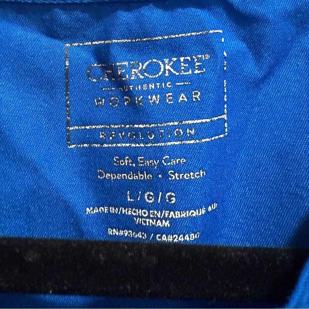 Cherokee Revolution Royal Blue Workwear Scrub Top